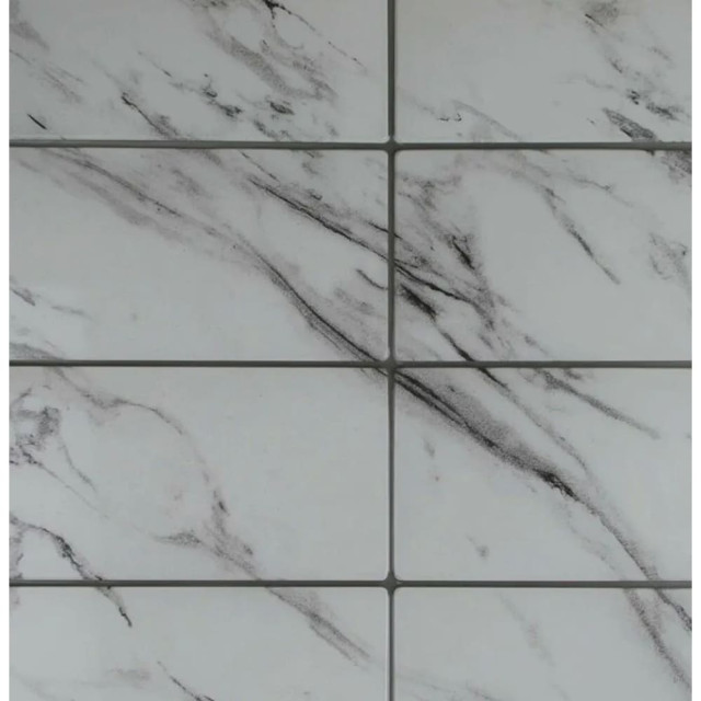 Панель ПВХ Grace Плитка Травертин белый 957*482 мм