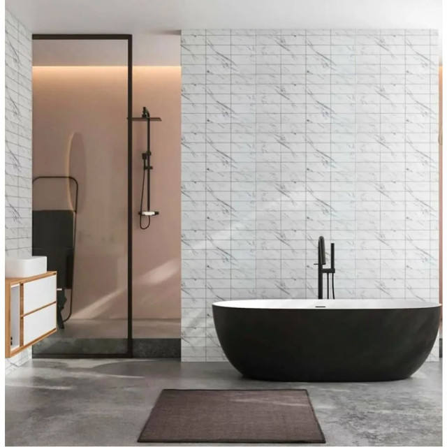 Панель ПВХ Grace Плитка Травертин белый 957*482 мм