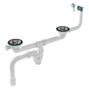 Сифон для двойных моек Aquant UD0179-12-MR 3 1/2