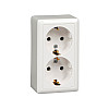 Розетка Schneider Electric Хит RA16-238I-B двойная с заземлением белая