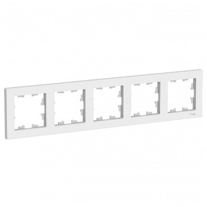 Рамка Schneider Electric AtlasDesign 5 постов белый