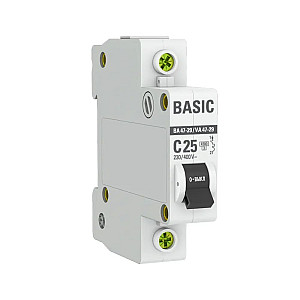 Автоматический выключатель EKF Basic ВА47-29 mcb4729-1-25C 1Р 25А