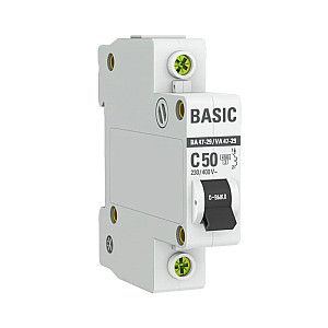 Автоматический выключатель EKF ВА47-29 Basic 12/120 1Р 50А