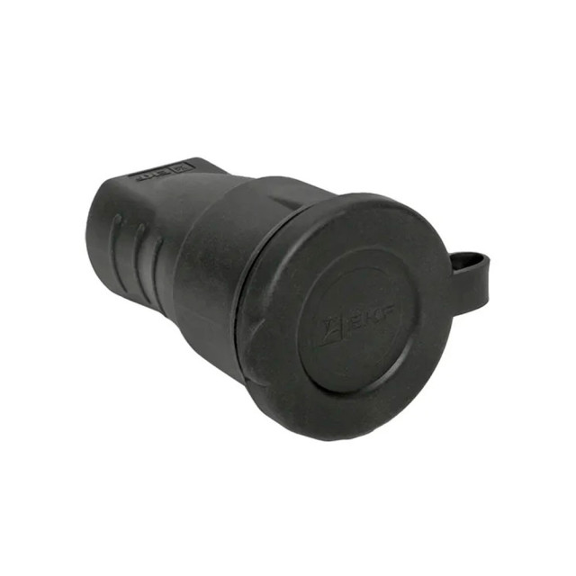Розетка переносная EKF Basic RPS-012-16-230-44 230В 2P+PE 16A IP44 с защитной крышкой каучуковая
