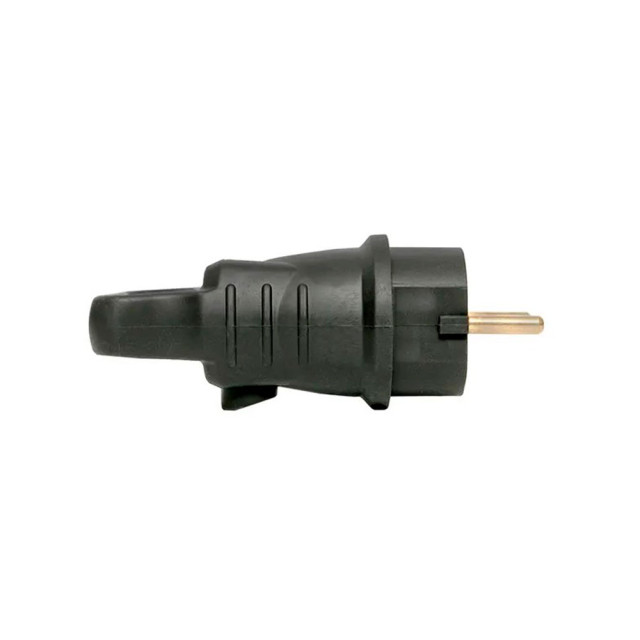 Вилка EKF Марс RPS-017-16-230-44 угловая 2P+PE 16A 230В IP44 каучук черная