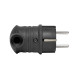 Вилка EKF PROxima RPS-017-16-230-44-r угловая 2P+PE 16A 230В IP44 каучук черная