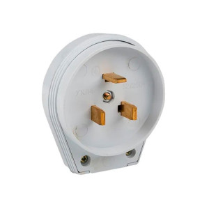 Вилка для разъема EKF PROxima AS-250-B-01 РШ-ВШ 32А 250В 2P+PE пластиковая белая