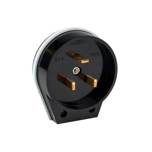 Вилка для разъема EKF PROxima AS-250-B-02 РШ-ВШ 32А 250В 2P+PE карболитовая черный