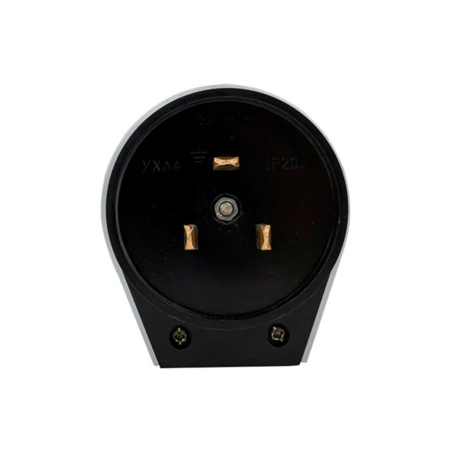 Вилка для разъема EKF PROxima AS-250-B-02 РШ-ВШ 32А 250В 2P+PE карболитовая черный