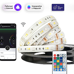 Умная светодиодная лента EKF Connect slswf-3-rgbw RGBW 3000K-6500K 3 м