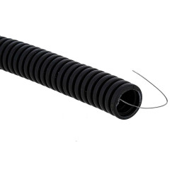 Труба гофрированная ПВХ EKF  tg-z-25-50-black 25 мм с протяжкой черная