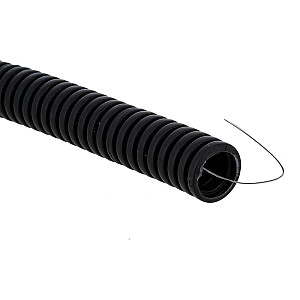 Труба гофрированная ПВХ EKF Plast tg-z-25-50-black 25 мм с протяжкой черная