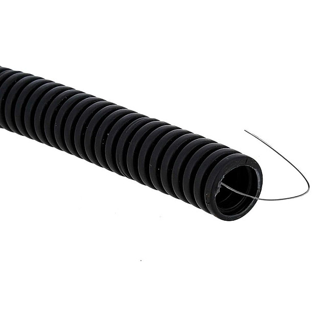 Труба гофрированная ПВХ EKF tg-z-25-50-black 25 мм с протяжкой черная Труба гофрированная ПВХ EKF tg-z-25-50-black 25 мм с протяжкой черная