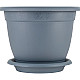 Горшок для цветов InGreen Aphrodite IG420611026 №6 серый с подставкой 7.8 л
