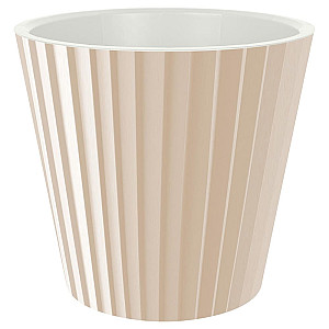Горшок для цветов InGreen Sand IG640210047 молочный шоколад с дренажной вставкой 5.8 л