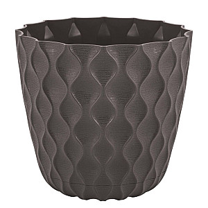 Горшок для цветов InGreen Wave Горький шоколад со съемным поддоном 2.5 л