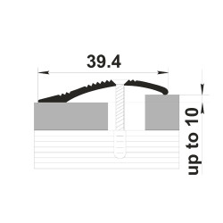Порог Best Profile С4 105 дуб арктический 39.4 мм 0.9 м