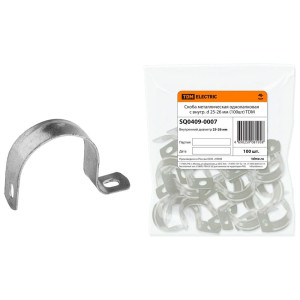Скоба металлическая TDM Electric SQ0409-0007 однолапковая 25-26 мм