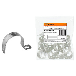 Скоба металлическая TDM Electric SQ0409-0004 однолапковая 16-17 мм