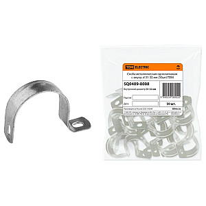 Скоба металлическая TDM Electric SQ0409-0008 однолапковая 31-32 мм