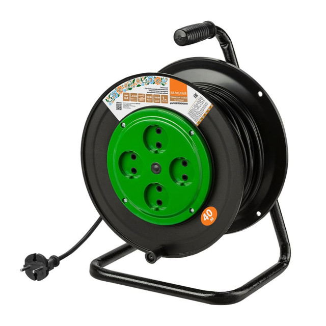Удлинитель на катушке TDM Electric народный SQ1307-0503 силовой 4 гнезда 40 м