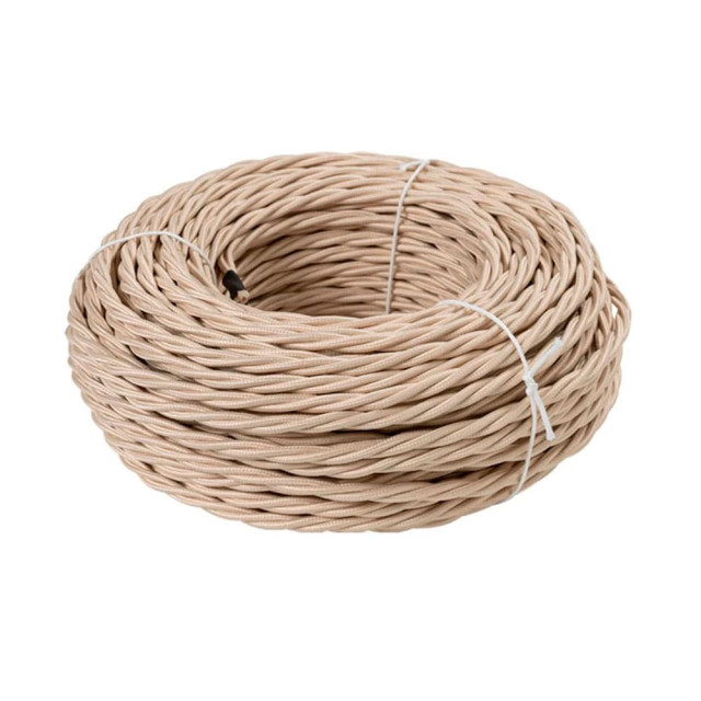 Ретро провод TDM Electric Эко SQ2801-0114 3*2.5 витой бежевый 50 м
