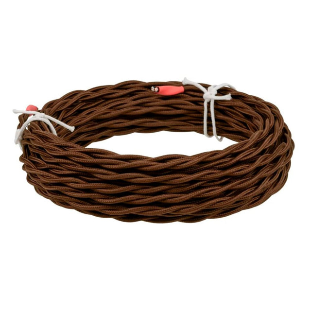 Ретро провод TDM Electric Эко SQ2801-0222 2*2.5 витой коричневый 20 м
