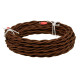 Ретро провод TDM Electric Эко SQ2801-0222 2*2.5 витой коричневый 20 м