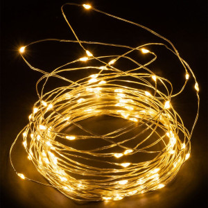 Гирлянда светодиодная TDM Electric Роса SQ0361-0053 100 Led 3000К 3*АА 10 м