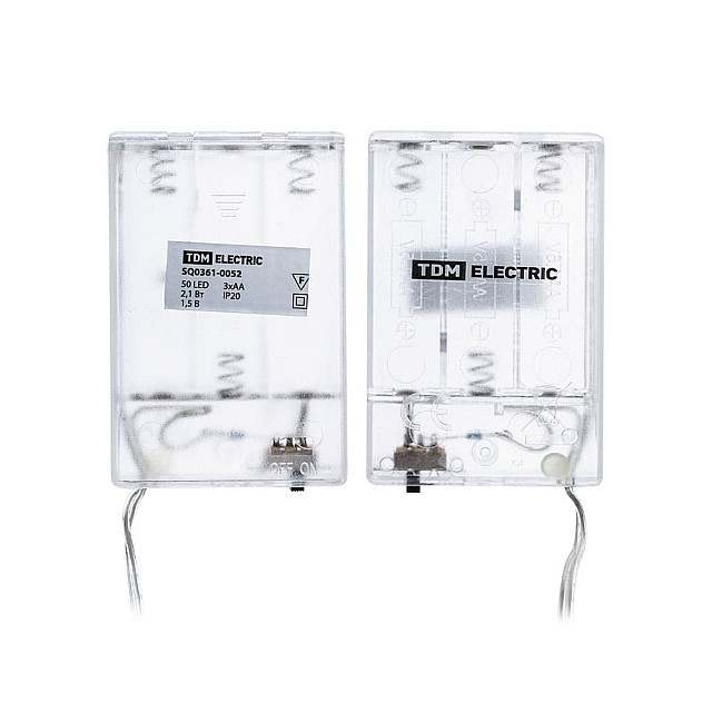 Гирлянда светодиодная TDM Electric Роса SQ0361-0053 100 Led 3000К 3*АА 10 м