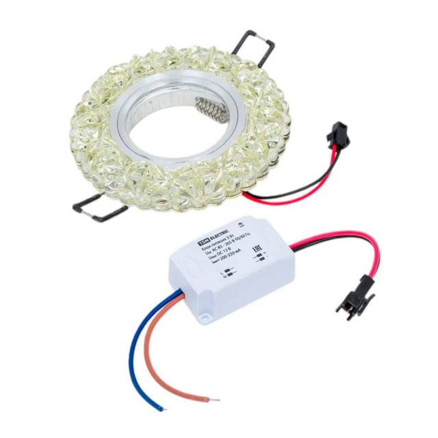 Светильник встраиваемый TDM Electric СВ 03-09 SQ0359-0137 MR16 50Вт G5.3 Led подсветка 3 Вт зеркальный/хром