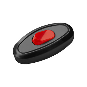 Выключатель на шнур TDM Electric SQ1806-0222 6А 250В черный с красной кнопкой