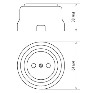 Розетка TDM Electric Виви SQ1820-1211 2П 10А 250В черная