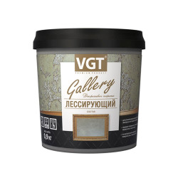 Состав лессирующий VGT Gallery полупрозрачный серебристо-белый 0.9 кг