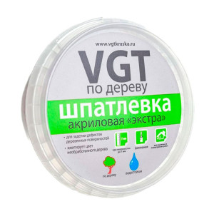 Шпатлевка VGT Экстра по дереву белая 0.3 кг