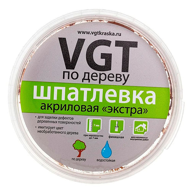 Шпатлевка VGT Экстра по дереву махагон 0.3 кг