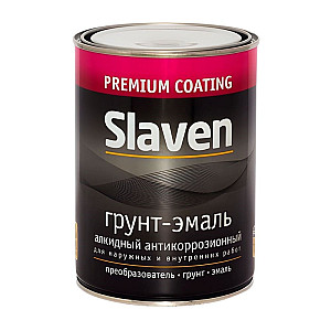 Грунт-эмаль Slaven по ржавчине белый 1.1 кг