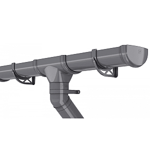 Кронштейн желоба ПВХ ТехноНиколь Оптима серый 120*80 мм