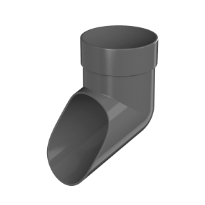 Слив трубы ПВХ ТехноНиколь 72389 Оптима 120*80 мм серый