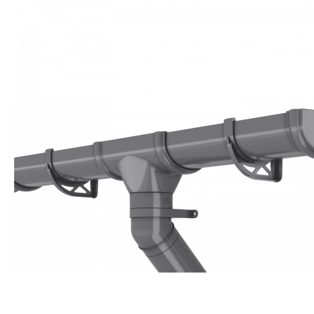 Хомут трубы ПВХ ТехноНиколь 72384 Оптима 120*80 мм серый