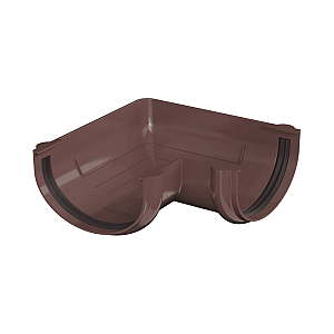 Угол желоба 90° ПВХ ТехноНиколь 72393 Оптима 120*80 мм темно-коричневый