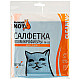 Салфетка для стекла Рыжий Кот M-05 310211 из микрофибры 30*30 см голубой