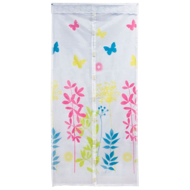 Сетка антимоскитная Рыжий Кот Капутомоскито Цветы 311256 на магнитах 100*210 см белая