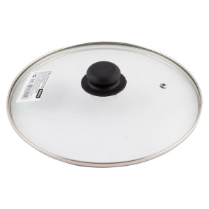 Крышка Mallony 987018 с ручкой стеклянная металлический обод паровыпуск 26 см