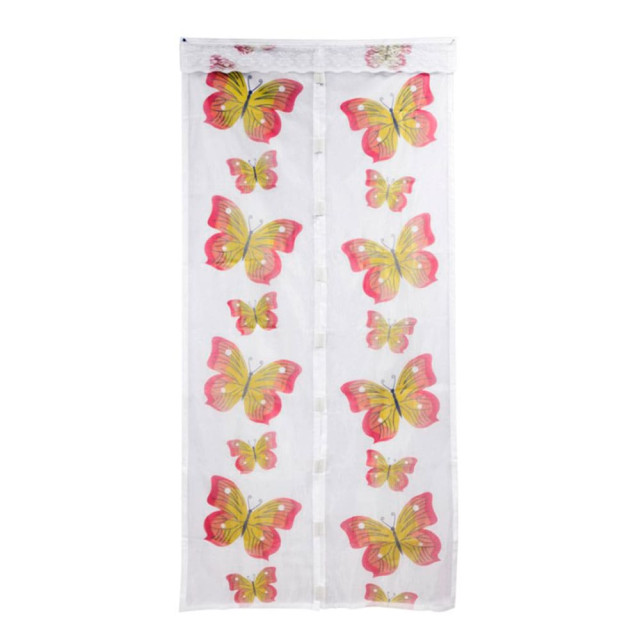 Сетка антимоскитная Рыжий Кот Капутомоскито Бабочки KM-BD 311257 на магнитах 100*210 см белый