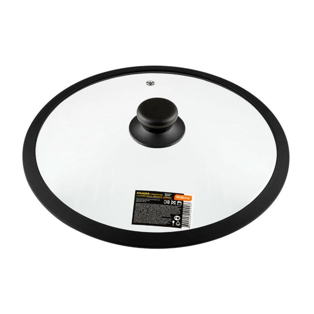 Крышка Mallony Capello 003546 стеклянная с силиконовым ободком 28 см