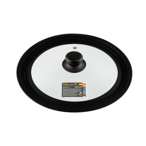 Крышка универсальная Mallony Cappello 003581 из закаленного стекла с силиконовым ободком мультиразмер 24 26 28 см