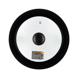 Крышка универсальная Mallony Cappello 003581 из закаленного стекла с силиконовым ободком мультиразмер 24 26 28 см