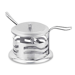 Сахарница Mallony Dolce 005489 с крышкой и ложечкой стеклянная 250 мл