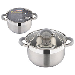 Кастрюля Mallony Felicita 009389 из нержавеющей стали с крышкой 5.1 л